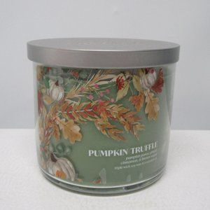NEW! Distant Lands 3-Wick Pumpkin Truffle Glass Tumbler Candle, Sage Green 14oz